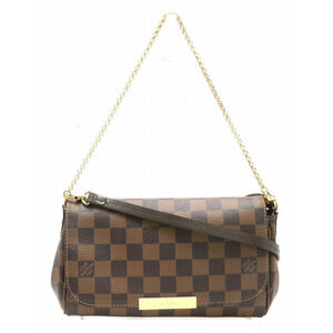 Louis Vuitton Damier Favorite Accessory Clutch Bag Chain Shoulder